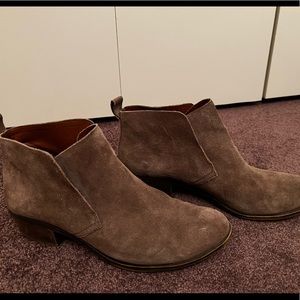 Lucky brand suede womens booties. Size 10. Excellent used condition.